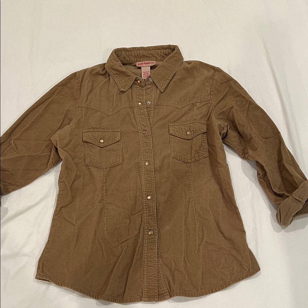 Corduroy Button-Up Shirt